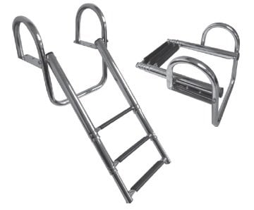 Saray Platform Üstü Teleskopik Krom Merdiven Ölçüler:30x92x16 CM Çap:25 MM