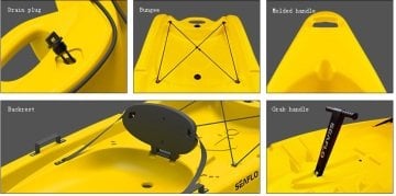 Seaflo Tek Kişilik Yetişkin Kano - SF-2002 Kırmızı